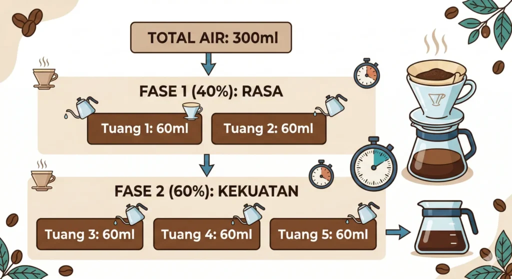 Resep V60 Juara Dunia: Rahasia "4:6 Method" Tetsu Kasuya infografis 4 6 tetsu katsuya